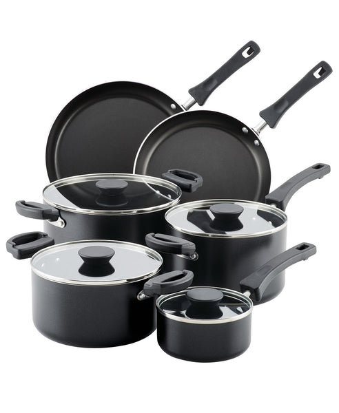 Farberware Neat Nest Space Saving Aluminum Nonstick 10-Pc. Cookware Set  Via Macys