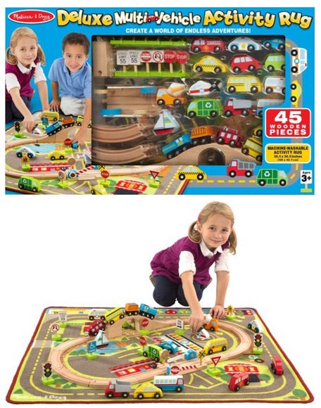 Melissa & Doug - Deluxe Multi Vehicle Activity Rug Via Best Buy