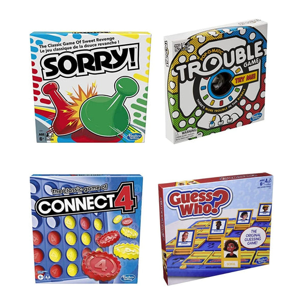 Guess Who, Connect 4, Sorry, Trouble, Clue Game Via Amazon