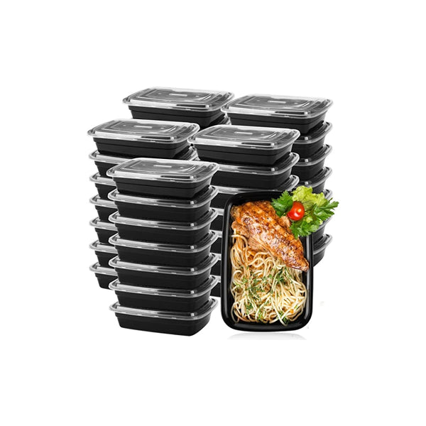 50 Pack Disposable Bento Meal Prep 32 Oz Containers Via Amazon