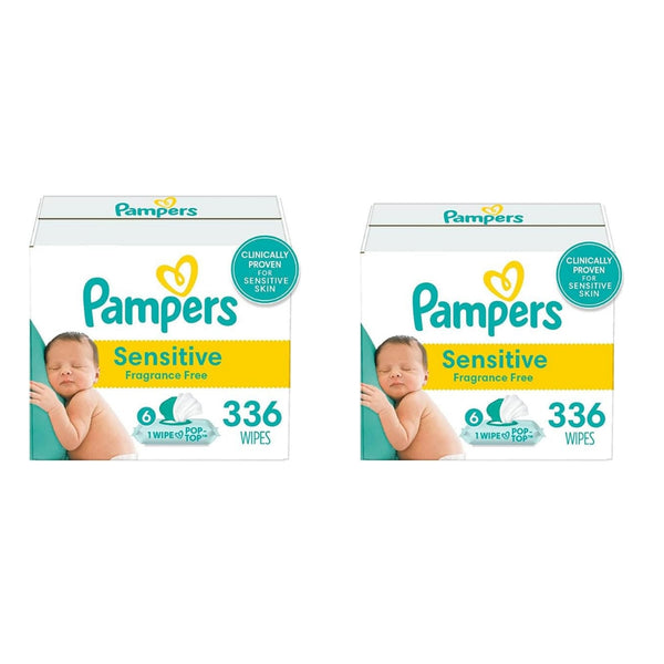 672-Count Pampers Sensitive Water Based Baby Diaper Wipes Via Amazon