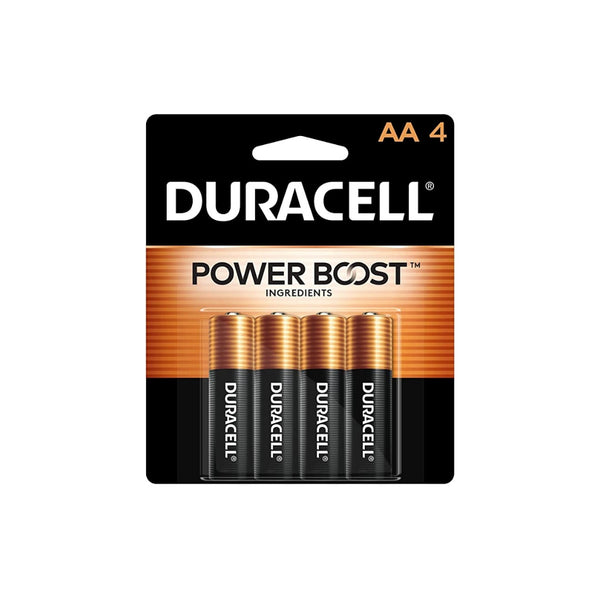 4 Duracell Coppertop AA Batteries Via Amazon
