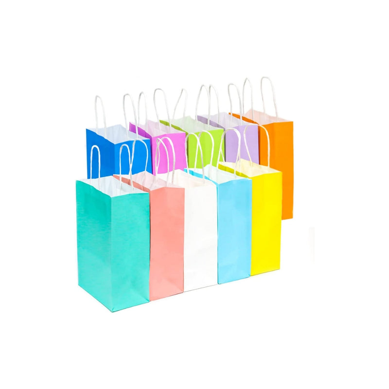 100 Pcs Paper Party Favor Bags, 10 Colors