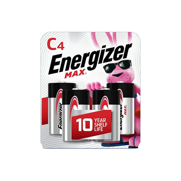 4-Count Energizer C Batteries, Max Premium C Cell Batteries Alkaline