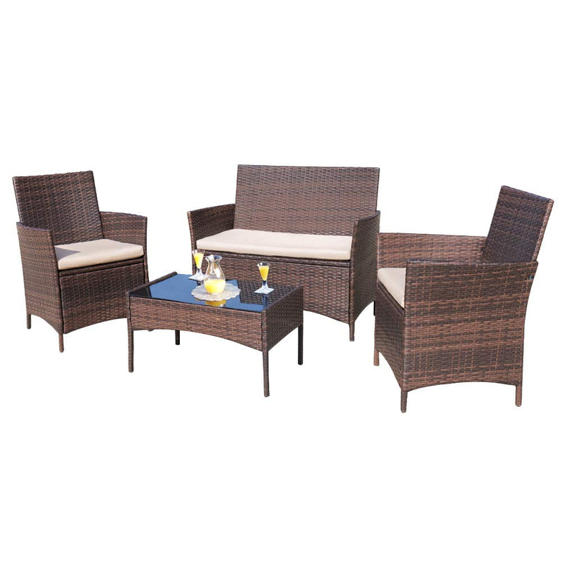 4 Piece Outdoor Patio Furniture Set Via Walmart