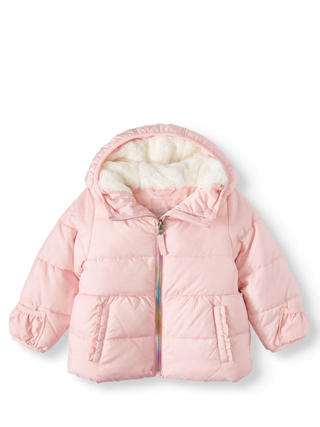 Wonder Nation Baby Toddler Girl Bubble Jacket-Coat Sz 12m-5y Via Walmart