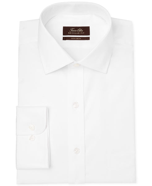 Tasso Elba Classic-Fit Non-Iron White Twill Solid Dress Shirt Via Macy's SALE $20.93 (Reg $69.50)