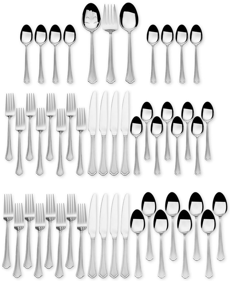 Stainless Steel 51-Pc. Capri Frost Finish, Service for 8 -More styles- Via Macys + Free Shipping