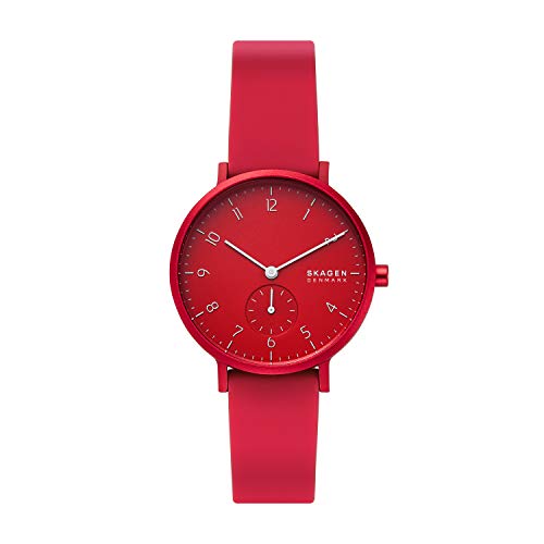 Skagen Aaren Colored Silicone Quartz Minimalistic 36mm Watch Via Amazon