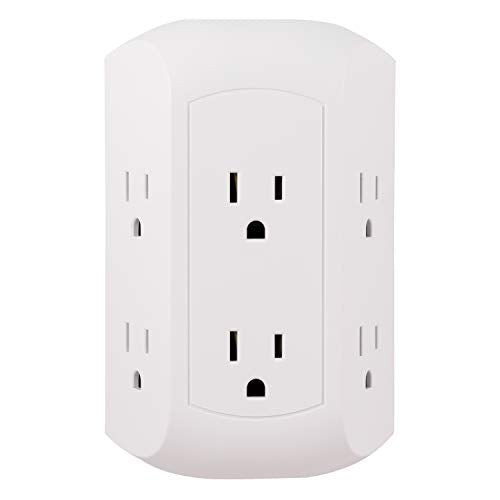 GE Pro 6 Outlet Surge Protector Adapter Spaced Tap Via Amazon