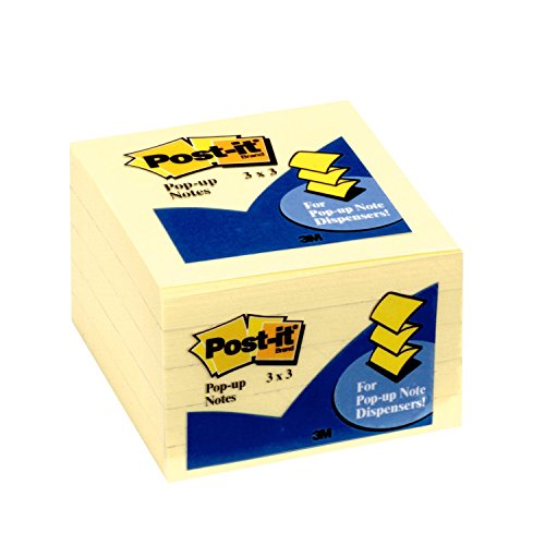 Post-it Notes Pop-up, Sticky Note, 90 Sheets per Pad, 5 Pads per Case Via Amazon