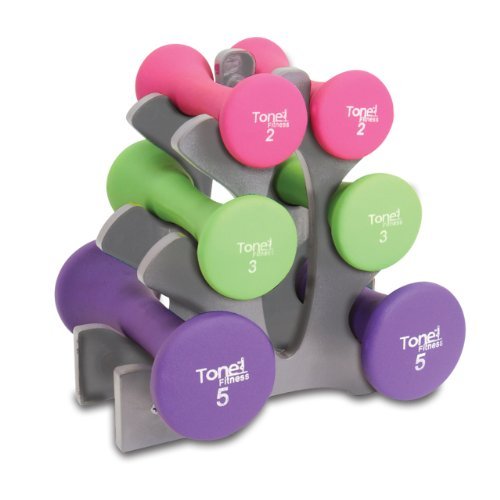 Tone Fitness 20-Pound Hourglass Dumbbell Set | Weight Set Via Amazon