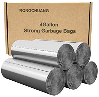 4 Gallon Medium Kitchen Garbage Bags, 100 Count (5 pack) Via Amazon