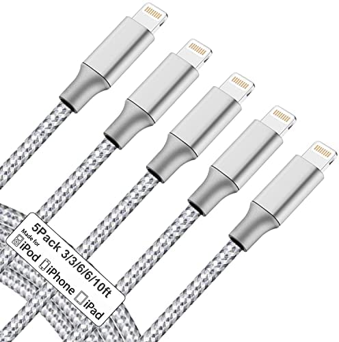 5-Pack iPhone Charger Cord Lightning
Cable Via Amazon