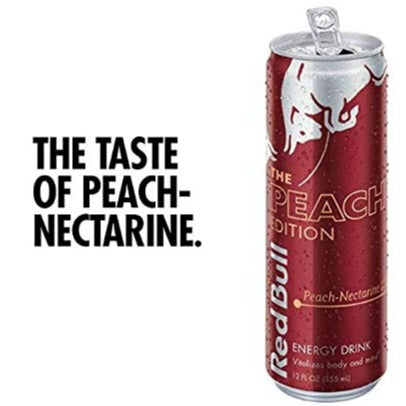 24 Cans Red Bull Energy Drink, Peach Edition Via Amazon