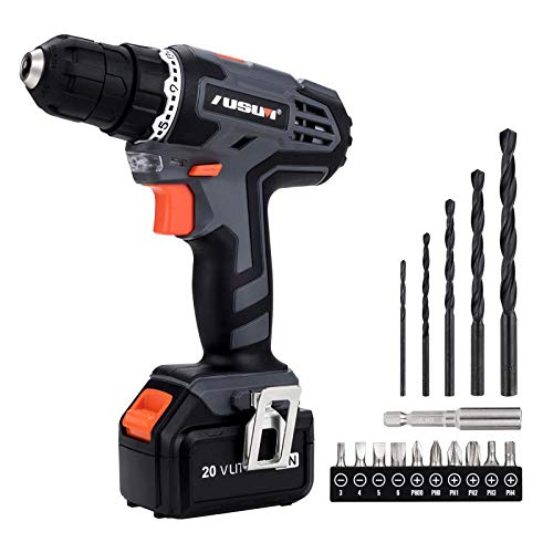 Cordless Drill, 20V Max Electric Drill, Fast Charger 21 Pcs Bits Via Amazon