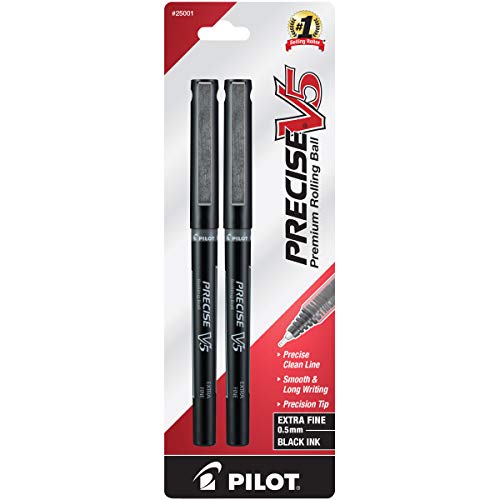 2 Pack PILOT Precise V5 Stick Liquid Ink Rolling Ball Stick Pens Via Amazon