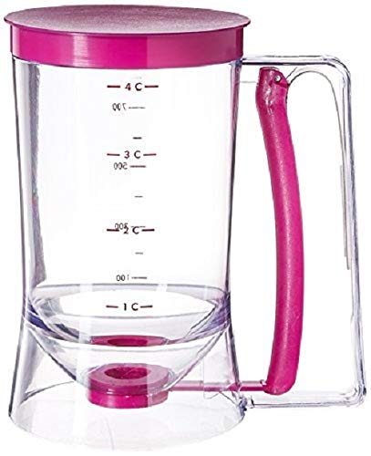 Pancake Batter Dispenser with Measuring Label- Perfect for Baking Via Amazon