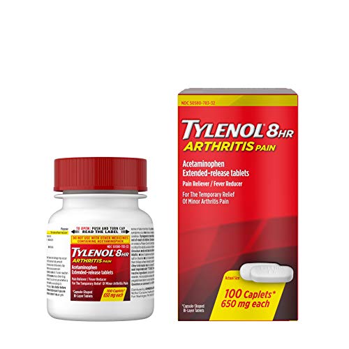 100 Tylenol 8 Hour Arthritis Pain Tablets with 650 mg Acetaminophen Via Amazon