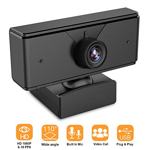 1080P Full HD Webcam with Mic Via Amazon