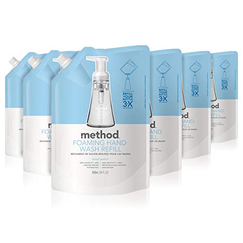 Pack of 6 Method Foaming Hand Soap Refill, Sweet Water, 28 Fl Oz Via Amazon