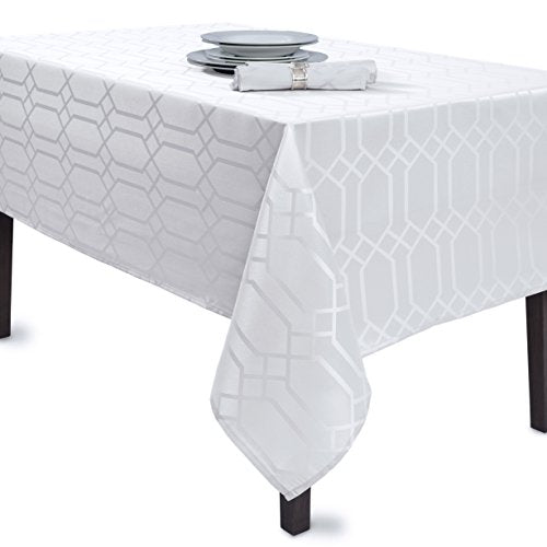 Benson Mills Solid Chagall Spillproof Fabric Tablecloth, 60X104 Via Amazon