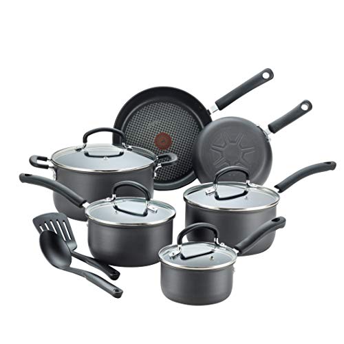 T-fal 12 Piece Cookware Set, Dishwasher Safe Via Amazon