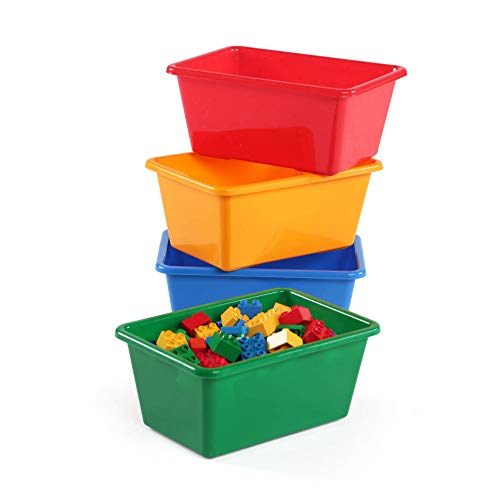 Tot Tutors Kids' Primary Colors Small Storage Bins, Set of 4 Via Amazon