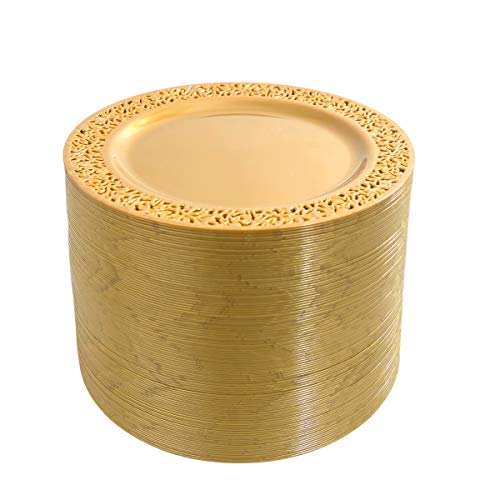 102pcs Solid Gold Dessert Plates Via Amazon