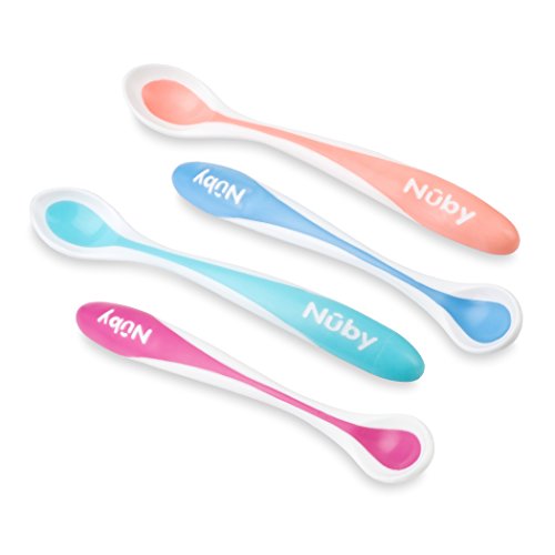 Nuby 4-Pack Hot Safe Feeding Spoons Via Amazon