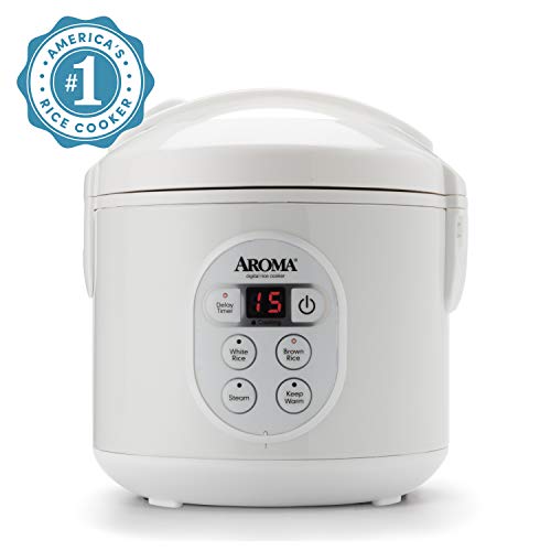 Aroma Housewares 8-Cup Cooked Digital Rice Cooker and Food Steamer Via Amazon