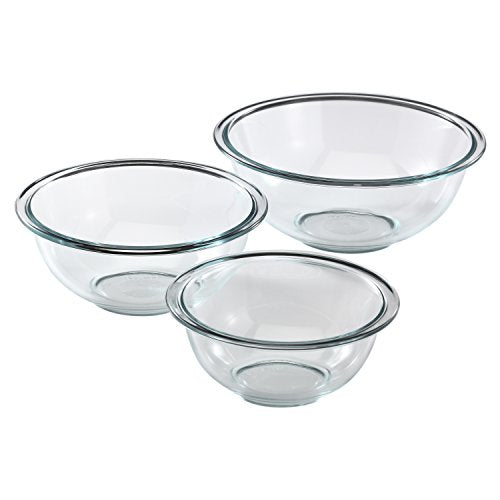 Pyrex Glass Mixing Bowl Set (3-Piece) Via Amazon