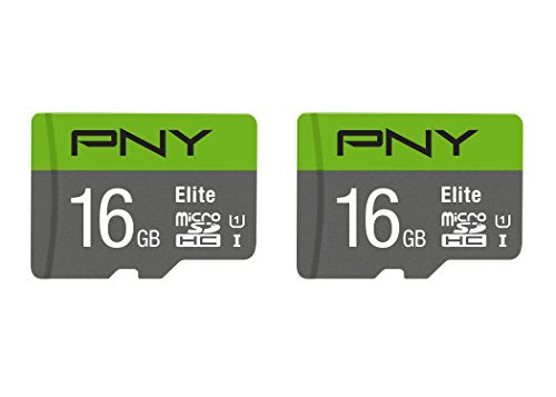 2-Pack PNY 16GB Elite Class 10 U1 MicroSDHC Flash Memory Card Via Amazon