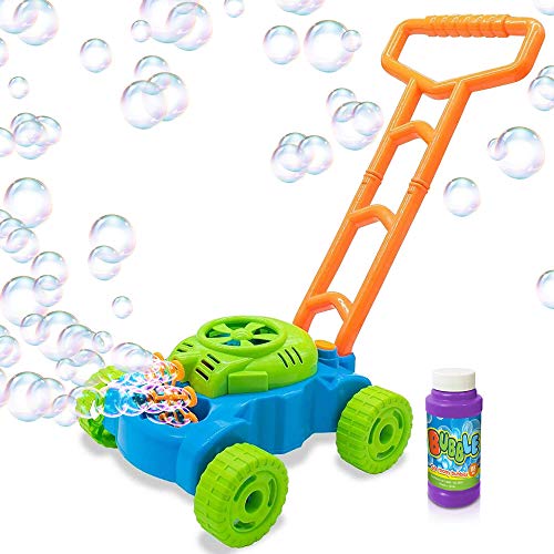 ArtCreativity Lawn Mower Bubble Blower Machine Via Amazon