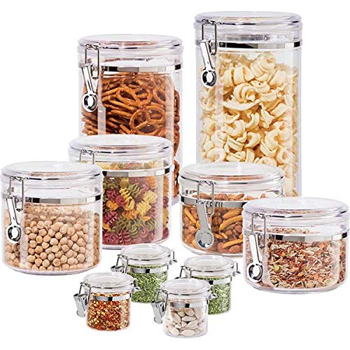 Oggi 10 Piece Acrylic Canister Set Via Amazon