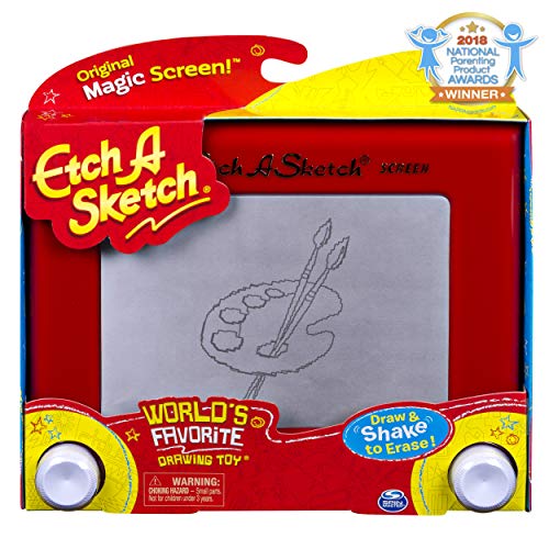 Etch A Sketch, Classic Red Drawing Retro Toy with Magic Screen Via Amazon