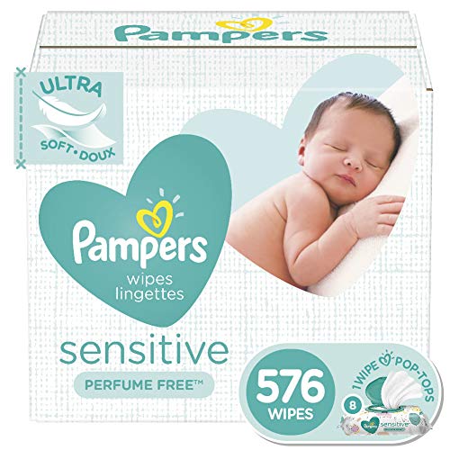 576 Baby Wipes, Pampers Sensitive Water Based Baby Diaper Wipes Via Amazon