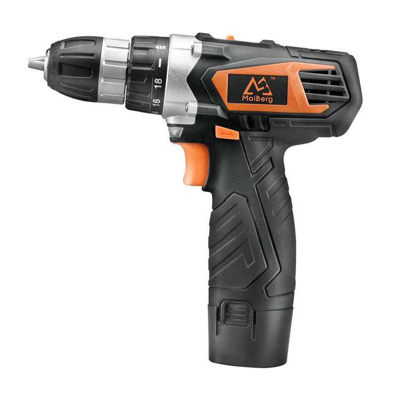 Cordless Drill, Power Drill Driver 12V with Batteries, Charger 2 Speed Via Amazon
