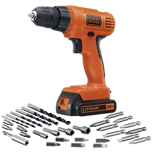 BLACK+DECKER 20V MAX Cordless Drill / Driver with 30-Piece Accessories Via Amazon