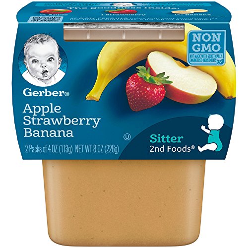 Gerber 2nd Foods Apple Strawberry Banana, 4 Ounce Tubs, 16 Count Via Amazon