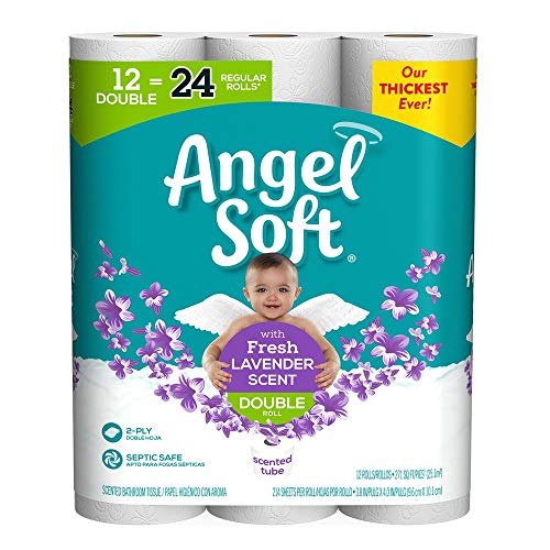 Angel Soft, Toilet Paper, Lavender Scent, 12 Double Rolls Via Amazon