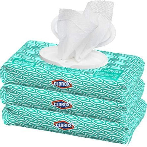 Clorox Disinfecting Bleach Free Cleaning Wipes, Fresh Scent, 75 Wipes, Pack of 3 Via Amazon