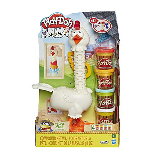 Play-Doh Animal Crew Cluck-A-Dee Feather Fun Chicken Toy Farm Animal Playset Via Amazon