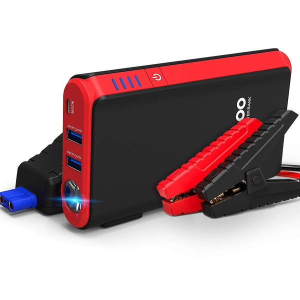 Quick Charge in & Out, Car Jump Starter- Portable -Auto Battery Booster Phone Charger Via Amazon