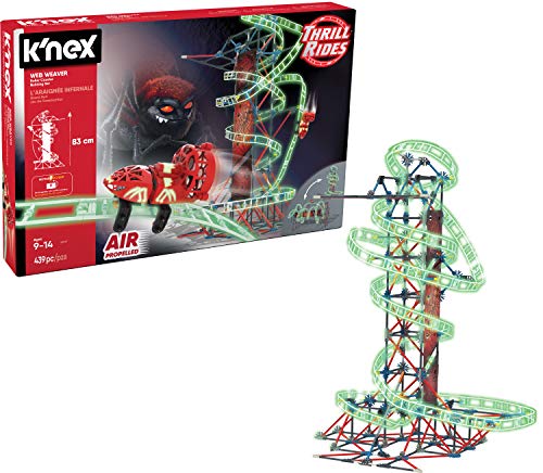 K'NEX Thrill Rides - Web Weaver Roller Coaster Building Set - 439 Pieces Via Amazon