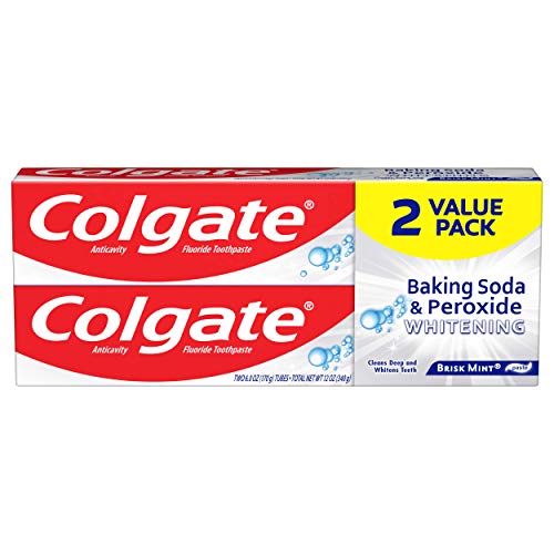 2 Count 6 oz. Colgate Baking Soda and Peroxide Whitening Toothpaste Via Amazon