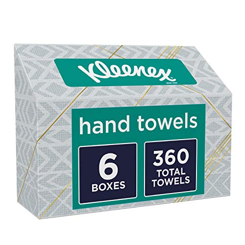 Kleenex Hand Towels, Single-Use Disposable Paper Towels, 6 Boxes, 60 Towels Per Box (360 Towels Total) Via Amazon