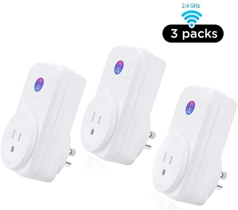 3 Pack Wifi Smart Plug Compatible with Alexa Google Home Via Amazon