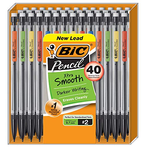 BIC Xtra-Smooth Mechanical Pencil (0.7 mm), 40-Count Via Amazon