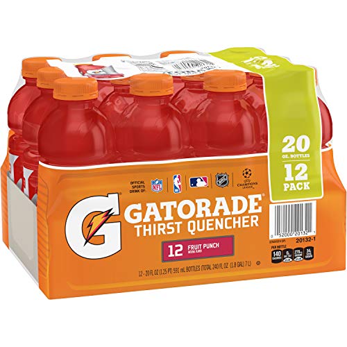 12 Pack Gatorade Thirst Quencher, Fruit Punch, 20 Ounce Bottles Via Amazon